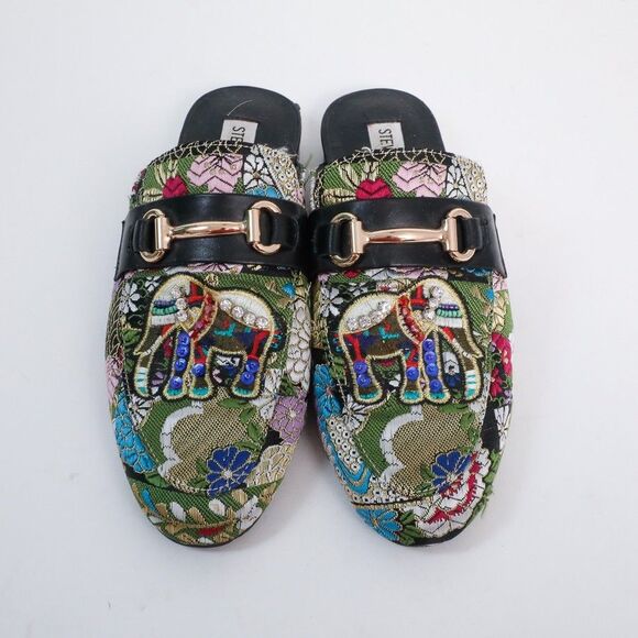 Steve Madden Kandi Slip-On Mule Elephant Tapestry Embellished Floral Beaded, 7.5 - Picture 2 of 11
